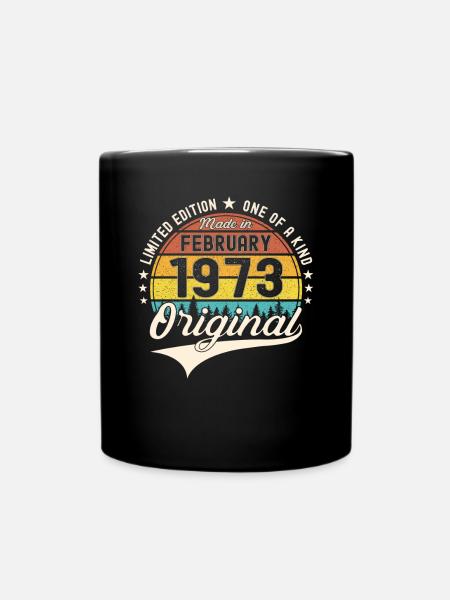 Original Février Né en 1973 50e anniversaire Homme - Mug uni - noir