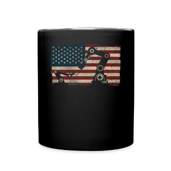 Ingénieur en robotique robotique américain - Mug uni - noir - Devant