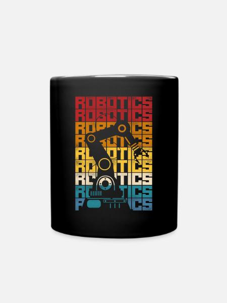 Robot Robotics Engineer Retro - Tasse einfarbig - Schwarz
