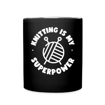 Tricoter Tricoter Tricoter est mon - Mug uni - noir - Devant