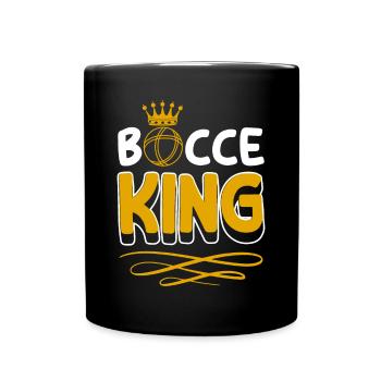 Bocce King Shirt Gift Partner Look Boccia - Full Colour Mug - black - Front