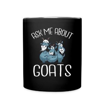 Ziegengeschenk Ziegenliebhaber Geschenk - Tasse einfarbig - Schwarz - Vorne