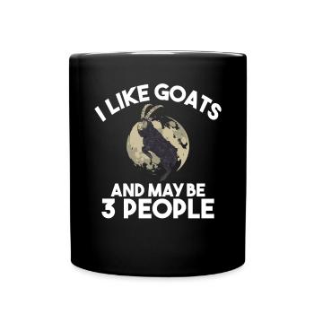 Goat Gift Goat Lover Gift - Full Colour Mug - black - Front