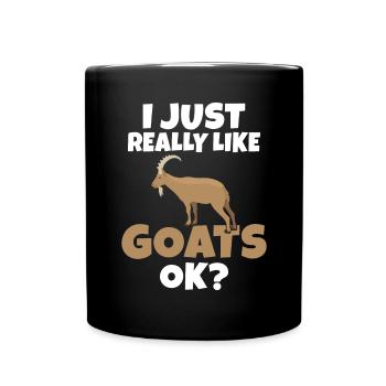 Ziegengeschenk Ziegenliebhaber Geschenk - Tasse einfarbig - Schwarz - Vorne