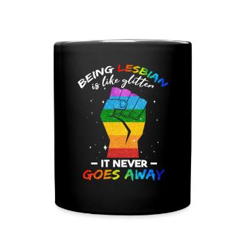 Funny Lesbian Pride Month - Full Colour Mug - black - Front