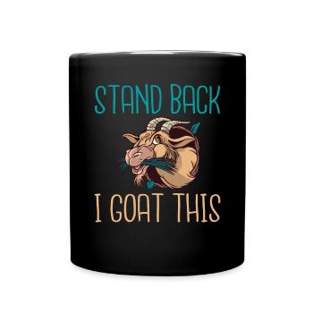 Ziegengeschenk Ziegenliebhaber Geschenk - Tasse einfarbig - Schwarz - Vorne