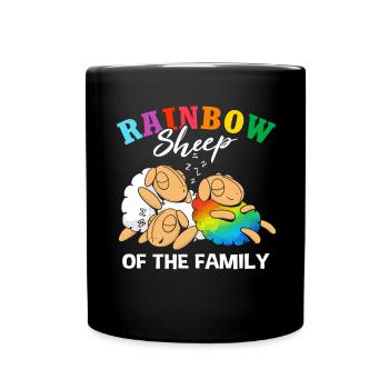 Rainnbow Schaf LGBTQ - Tasse einfarbig - Schwarz - Vorne