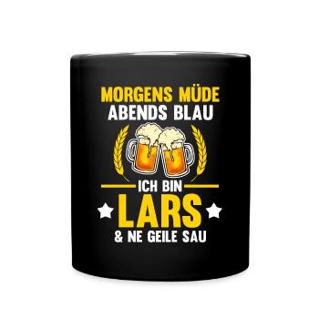 Lars - Tasse einfarbig - Schwarz - Vorne