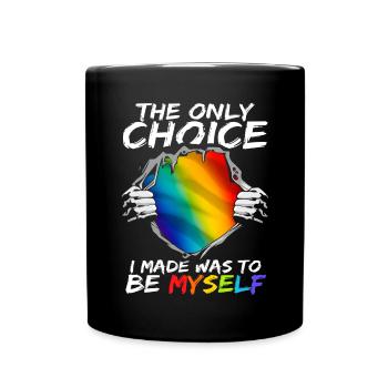 LGBT Herz Regenbogenfarben Pride-Monat - Tasse einfarbig - Schwarz - Vorne