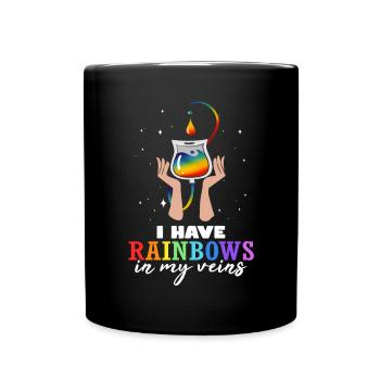 Rainbow Veins LGBTQ Pride Month Gay Lesbienne - Mug uni - noir - Devant
