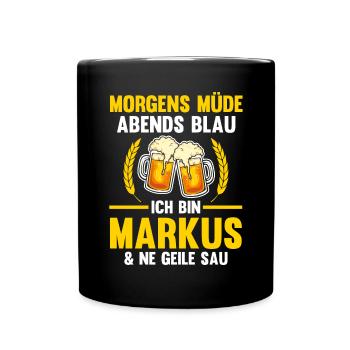 Markus - Tasse einfarbig - Schwarz - Vorne