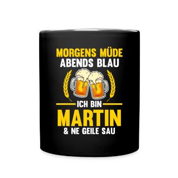 Martin - Tasse einfarbig - Schwarz - Vorne