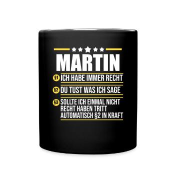 Martin - Mug uni - noir - Devant