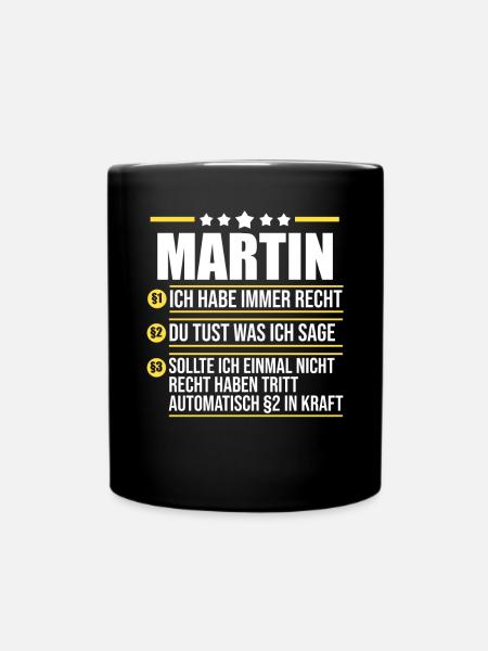 Martin - Tasse einfarbig - Schwarz