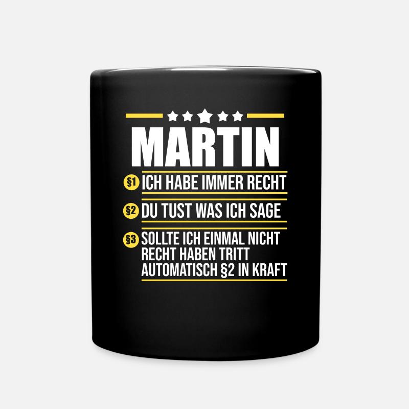 Martin - Tasse einfarbig - Schwarz