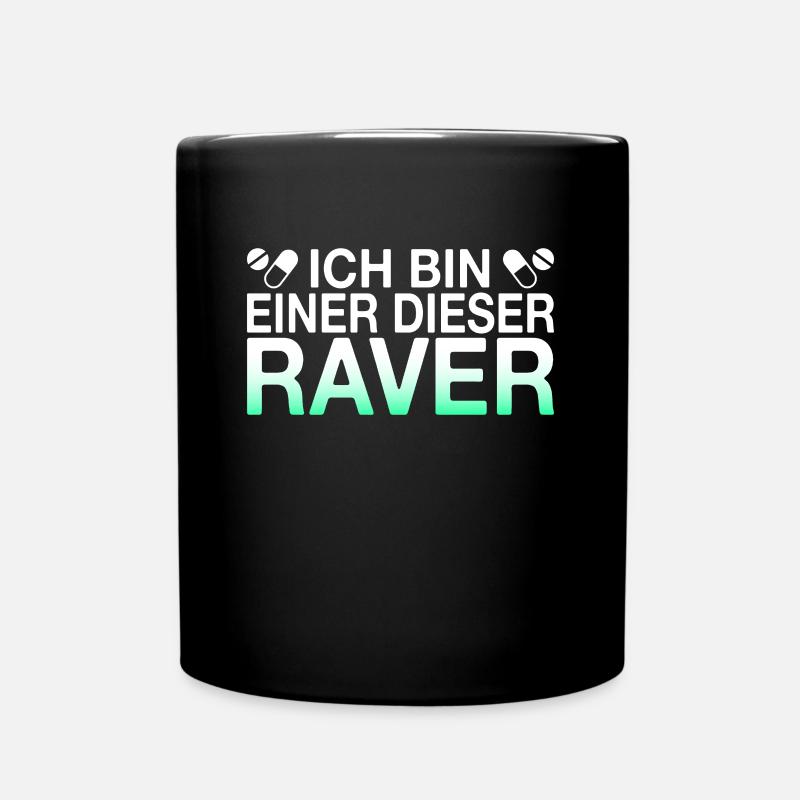 Raven Raver Spruch - Tasse einfarbig - Schwarz
