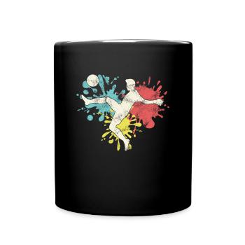 Footballeur - Mug uni - noir - Devant