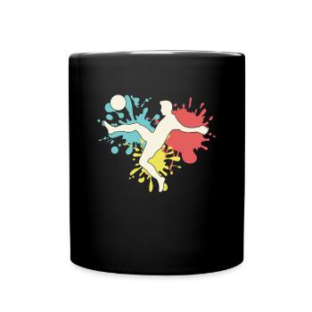 Footballeur - Mug uni - noir - Devant