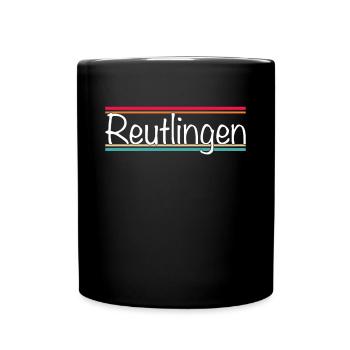 Reutlingen - Tasse einfarbig - Schwarz - Vorne