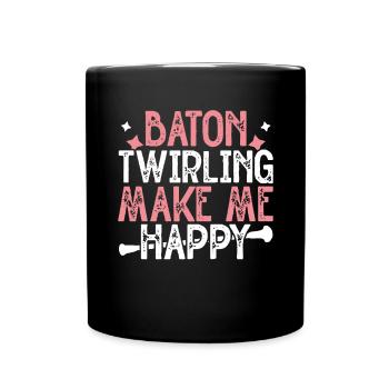 Tambourstab swirling - Full Colour Mug - black - Front