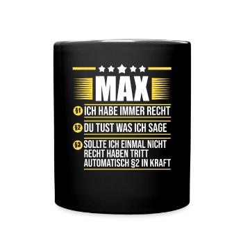Max - Full Colour Mug - black - Front