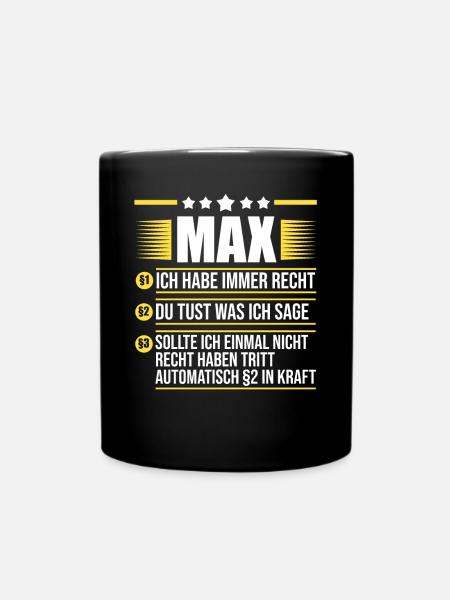 Max - Tasse einfarbig - Schwarz