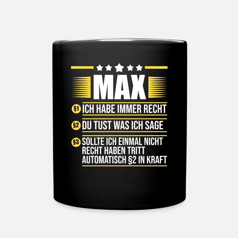 Max - Tasse einfarbig - Schwarz