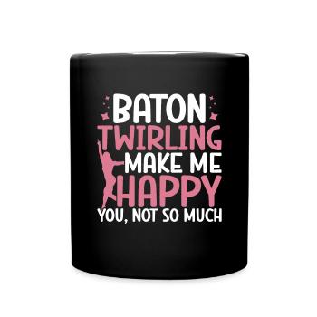 Tambourstab swirling - Full Colour Mug - black - Front