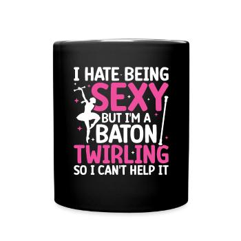 Tambourstab swirling - Full Colour Mug - black - Front