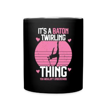Tambourstab swirling - Full Colour Mug - black - Front