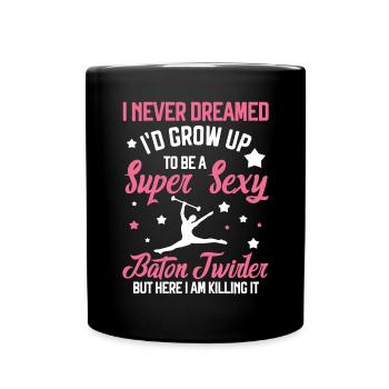 Tambourstab swirling - Full Colour Mug - black - Front