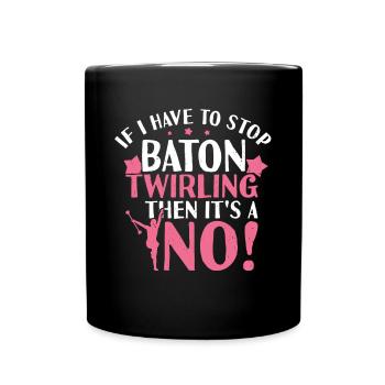 Tambourstab swirling - Full Colour Mug - black - Front