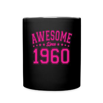 Awesome Since 1960 Birthday 1960 Vintage 1960 - Full Colour Mug - black - Front