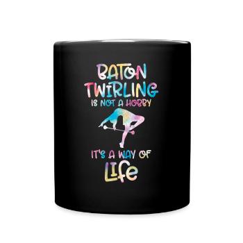 Tambourstab swirling - Full Colour Mug - black - Front