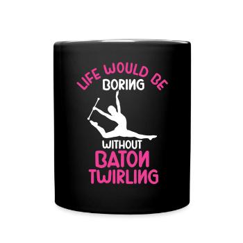 Tambourstab swirling - Full Colour Mug - black - Front