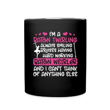 Tambourstab swirling - Full Colour Mug - black - Front