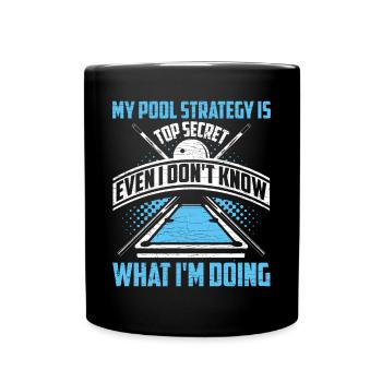 Billardspieler Billard Pool - Tasse einfarbig - Schwarz - Vorne