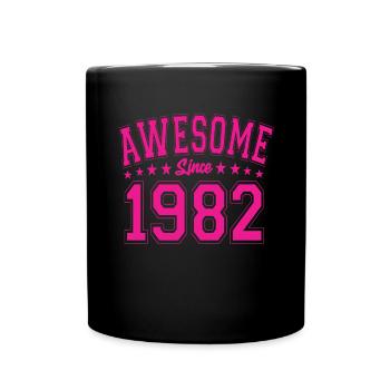 Awesome Since 1982 Birthday 1982 Vintage 1982 - Full Colour Mug - black - Front