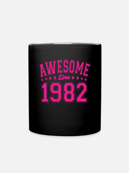 Awesome Since 1982 Geburtstag 1982 Vintage 1982 - Tasse einfarbig - Schwarz