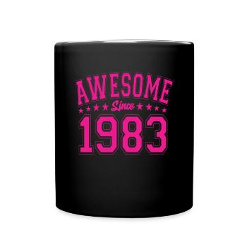 Awesome Since 1983 Geburtstag 1983 Vintage 1983 - Tasse einfarbig - Schwarz - Vorne