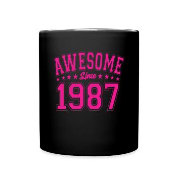 Awesome Since 1987 Birthday 1987 Vintage 1987 - Full Colour Mug - black - Front