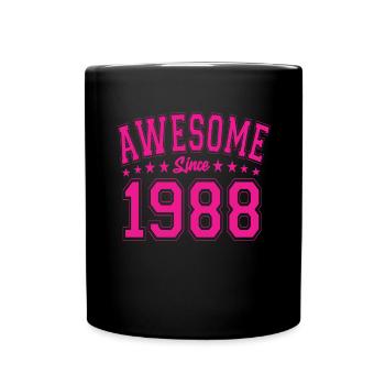 Awesome Since 1988 Geburtstag 1988 Vintage 1988 - Tasse einfarbig - Schwarz - Vorne