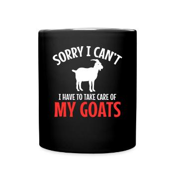 Ziegengeschenk Ziegenliebhaber Geschenk - Tasse einfarbig - Schwarz - Vorne