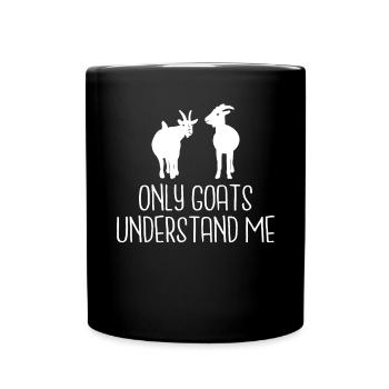 Ziegengeschenk Ziegenliebhaber Geschenk - Tasse einfarbig - Schwarz - Vorne