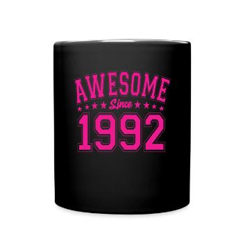 Awesome Since 1992 Geburtstag 1992 Vintage 1992 - Tasse einfarbig - Schwarz - Vorne