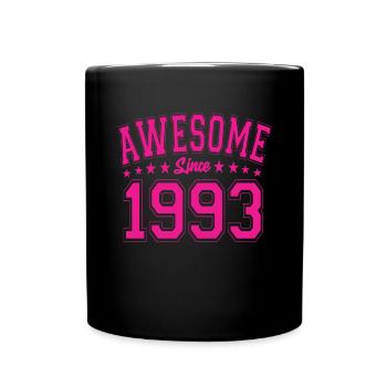 Awesome Since 1993 Birthday 1993 Vintage 1993 - Full Colour Mug - black - Front