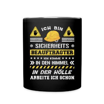Safety Manager Sicherheitsbeauftragter - Tasse einfarbig - Schwarz - Vorne