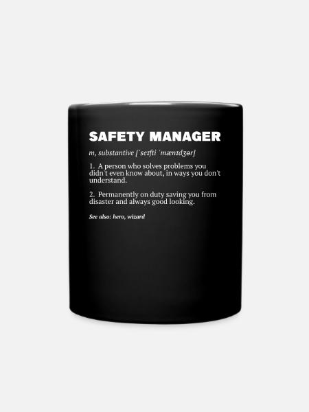 Safety Manager Safety Officer - Full Colour Mug - black