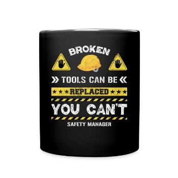 Safety Manager Sicherheitsbeauftragter - Tasse einfarbig - Schwarz - Vorne