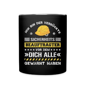 Safety Manager Sicherheitsbeauftragter - Tasse einfarbig - Schwarz - Vorne